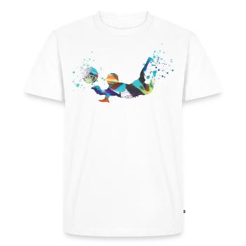 volley-ball, volley-ball, beachball,graffiti - T-shirt Premium bio Homme - blanc - Devant - Nico (187cm)