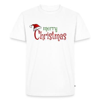 Joyeux Noël - T-shirt Premium bio Homme - blanc - Devant - Nico (187cm)
