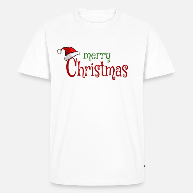 Frohe Weihnachten - Männer Premium Bio T-Shirt - Weiß