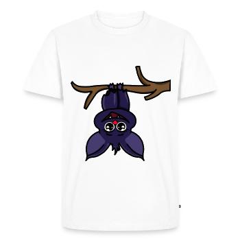 Chauve-souris - T-shirt Premium bio Homme - blanc - Devant - Nico (187cm)