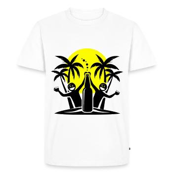 Fête de Noël à Palm Trees Beach - T-shirt Premium bio Homme - blanc - Devant - Nico (187cm)
