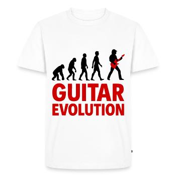 Guitar Evolution Rock Music - Men's Premium Organic T-Shirt - white - Front - Nico (187cm)