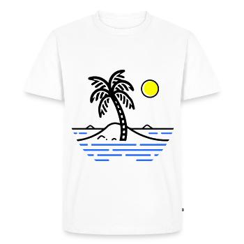 Palm Island - Men's Premium Organic T-Shirt - white - Front - Nico (187cm)