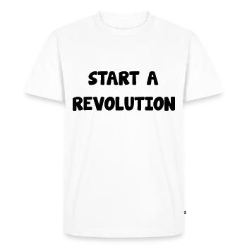 Karl Marx Socialist Saying - Men's Premium Organic T-Shirt - white - Front - Nico (187cm)