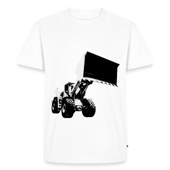 wheel loader - T-shirt Premium bio Homme - blanc - Devant - Nico (187cm)