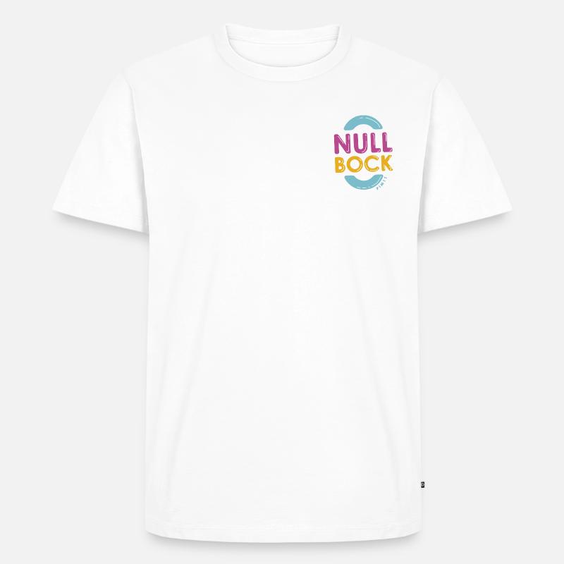 Null Bock (farbig) - Männer Premium Bio T-Shirt - Weiß