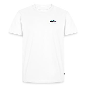 PIXELGOLF Oldtimer - Männer Premium Bio T-Shirt - Weiß - Vorne - Nico (187cm)
