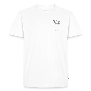 Wrench chest pocket - Men's Premium Organic T-Shirt - white - Front - Nico (187cm)