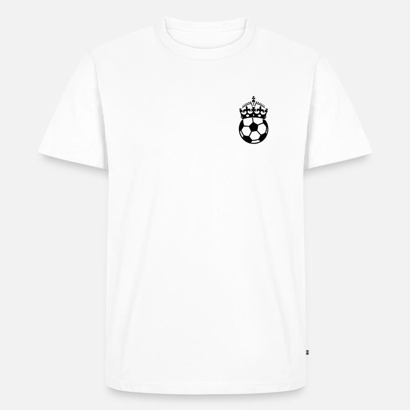Fussball mit Krone - Männer Premium Bio T-Shirt - undefined