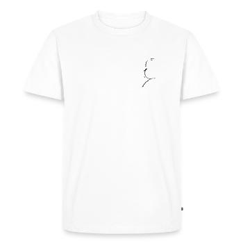 Alfred Hitchcock Logo - Men's Premium Organic T-Shirt - white - Front - Nico (187cm)