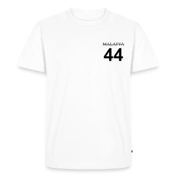 MALATYA 44 - Men's Premium Organic T-Shirt - white - Front - Nico (187cm)