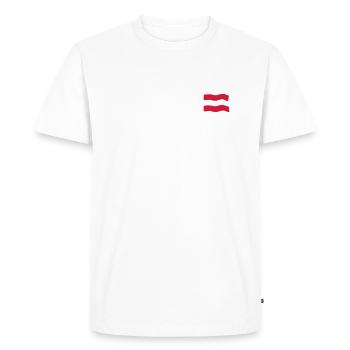 Drapeau de l'Autriche - T-shirt Premium bio Homme - blanc - Devant - Nico (187cm)