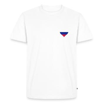russland herz - Men's Premium Organic T-Shirt - white - Front - Nico (187cm)