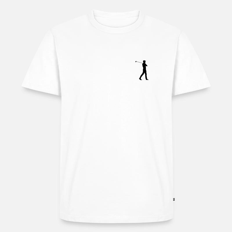 Der Golfer - Männer Premium Bio T-Shirt - Weiß