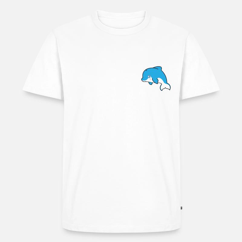 Nala der Delphin - Männer Premium Bio T-Shirt - Weiß