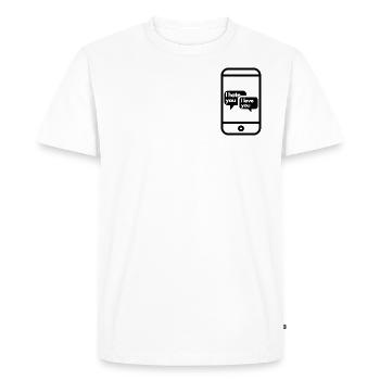 Smartphone Text Message - Men's Premium Organic T-Shirt - white - Front - Nico (187cm)