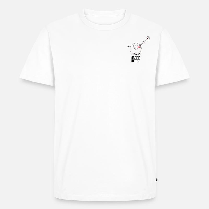 Trompeter - Männer Premium Bio T-Shirt - Weiß
