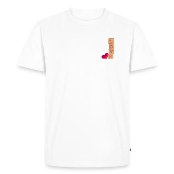Love Valentine's Day - Men's Premium Organic T-Shirt - white - Front - Nico (187cm)