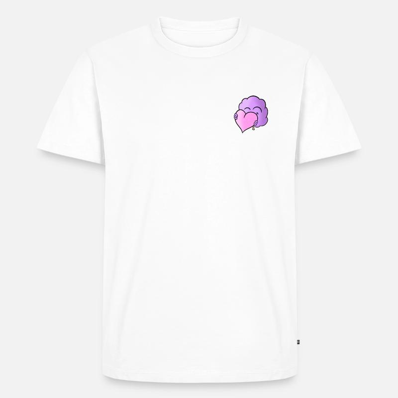 ZuckerwatteM - Logo - Männer Premium Bio T-Shirt - Weiß