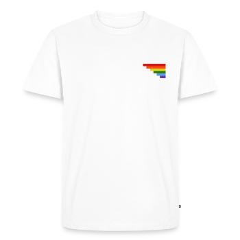 LGBTQ+ - T-shirt Premium bio Homme - blanc - Devant - Nico (187cm)