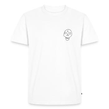 Skull - Men's Premium Organic T-Shirt - white - Front - Nico (187cm)