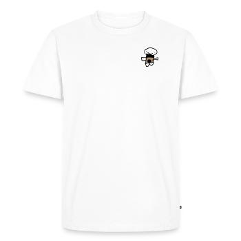 Männchen Kinderzeichnung - Männer Premium Bio T-Shirt - Weiß - Vorne - Nico (187cm)