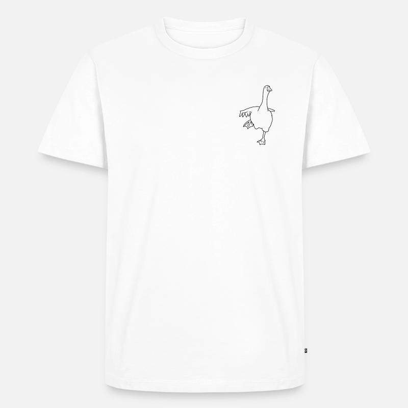 RENTE schwarz - Männer Premium Bio T-Shirt - Weiß