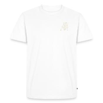 Taureau / Wall Street Haussier / Bourse / Lambo - T-shirt Premium bio Homme - blanc - Devant - Nico (187cm)