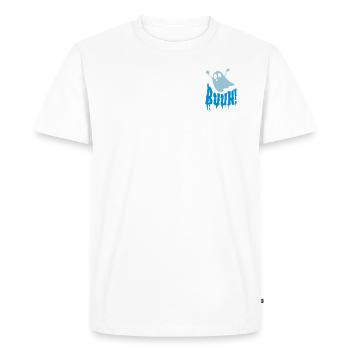 Petit fantôme effrayant - T-shirt Premium bio Homme - blanc - Devant - Nico (187cm)