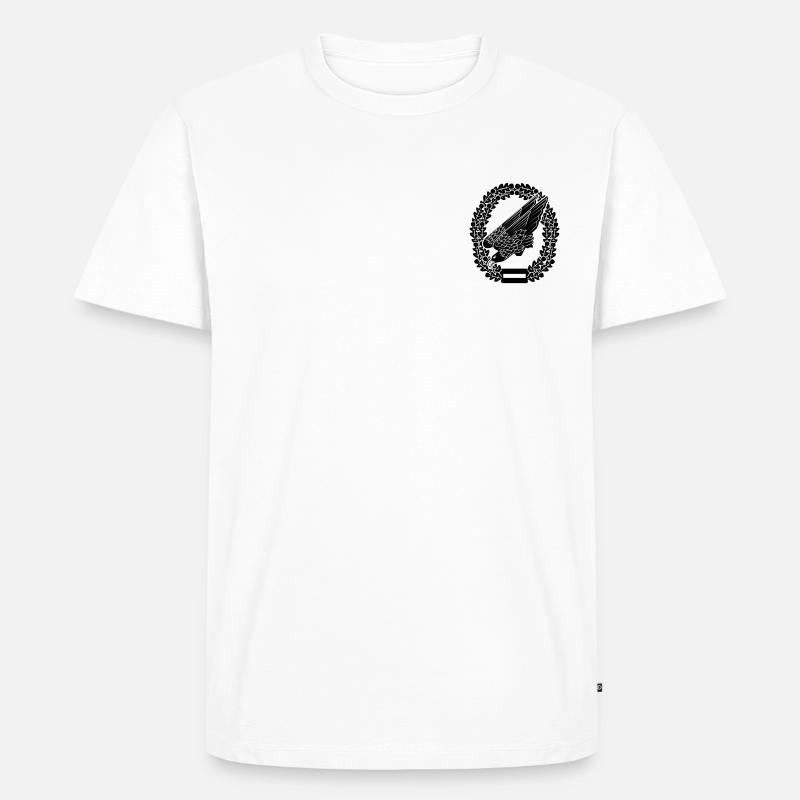 Fallschirmjaeger Black - Männer Premium Bio T-Shirt - Weiß
