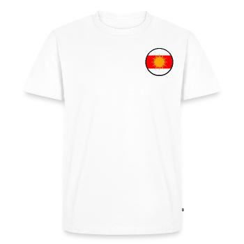 Ezidxan - Ezidi flag, Iraq, Syria, Iran Yeziden - Men's Premium Organic T-Shirt - white - Front - Nico (187cm)