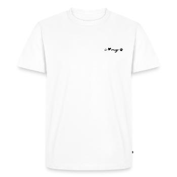I love my dog - Men's Premium Organic T-Shirt - white - Front - Nico (187cm)