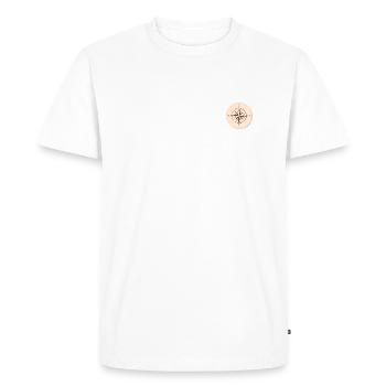 La rose des vents boussole enfin indiquer le Nord - T-shirt Premium bio Homme - blanc - Devant - Nico (187cm)