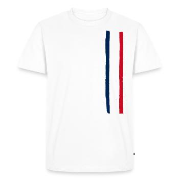 France - T-shirt Premium bio Homme - blanc - Devant - Nico (187cm)