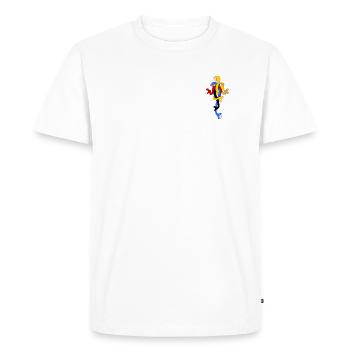 Snake Bow in Stylized Colors - Men's Premium Organic T-Shirt - white - Front - Nico (187cm)