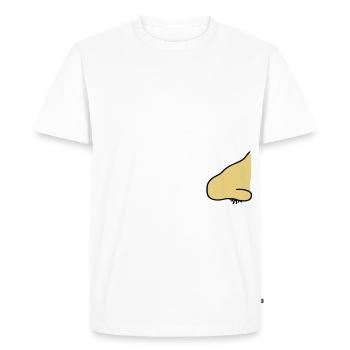 nose - Men's Premium Organic T-Shirt - white - Front - Nico (187cm)