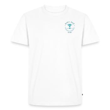 Meilleur Papa par le Par, Cadeau Parfait Golfeurs - T-shirt Premium bio Homme - blanc - Devant - Nico (187cm)