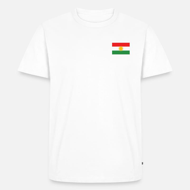 Kurdistan✌🏼 - Männer Premium Bio T-Shirt - Weiß