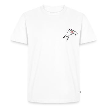 main - T-shirt Premium bio Homme - blanc - Devant - Nico (187cm)