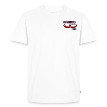 Soyez joyeux - T-shirt Premium bio Homme - blanc - Devant - Nico (187cm)