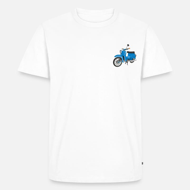 Schwalbe in himmelblau - Männer Premium Bio T-Shirt - Weiß