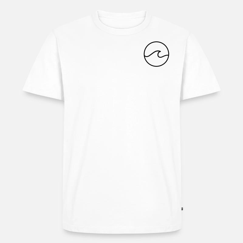 wave circle - Männer Premium Bio T-Shirt - Weiß