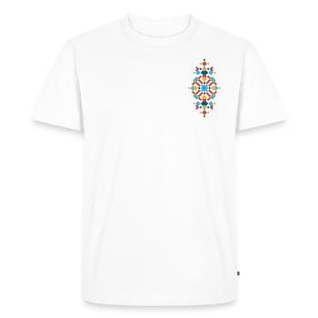 Motif Kabyle Amazigh - T-shirt Premium bio Homme - blanc - Devant - Nico (187cm)