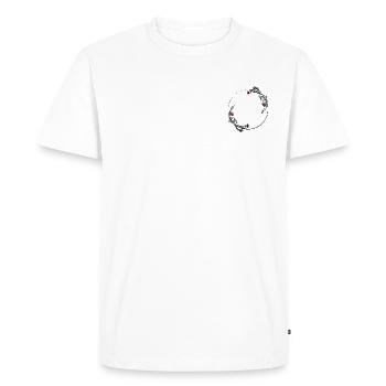 Cadre - T-shirt Premium bio Homme - blanc - Devant - Nico (187cm)