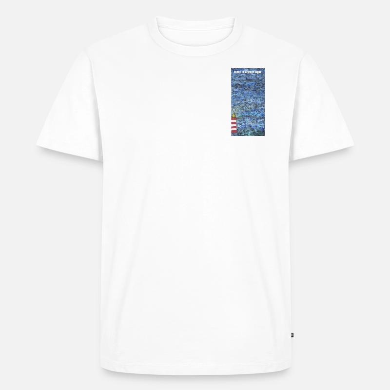 Lighthouse - Leuchtturm - Männer Premium Bio T-Shirt - Weiß