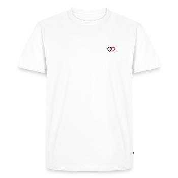 I love my Girlfriend - Männer Premium Bio T-Shirt - Weiß - Vorne - Nico (187cm)