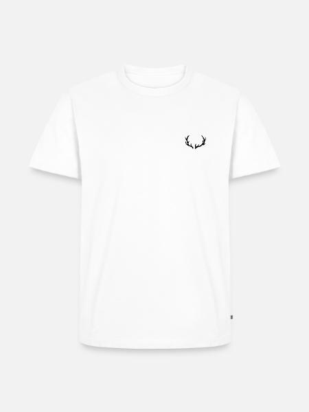 Antlers deer hunting forest - Men's Premium Organic T-Shirt - white