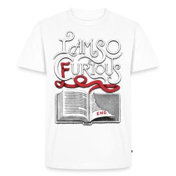 I Am So Curious Furious - Men's Premium Organic T-Shirt - white - Front - Nico (187cm)