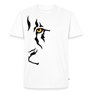 Œil de lion 2 (gauche) - T-shirt Premium bio Homme - blanc - Devant - Nico (187cm)
