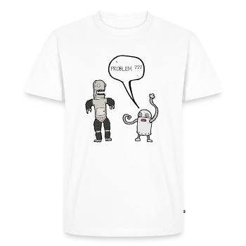 Robot problem? - Men's Premium Organic T-Shirt - white - Front - Nico (187cm)